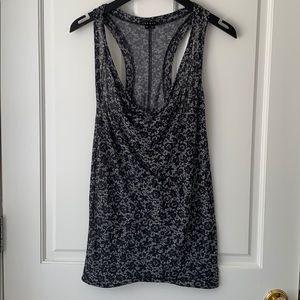 Theory lace print racer back tank size SP